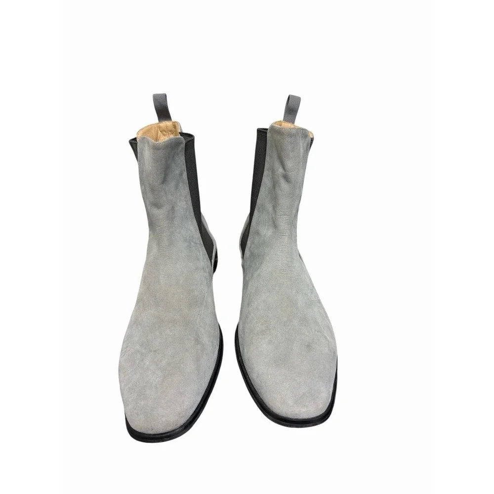 Men's Gray Suede Chelsea Boots Ankle Boots Slip‎ On – US 11
